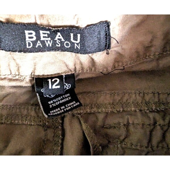 Beau Dawson women's tan size 12 capris preowned - Picture 5 of 6
